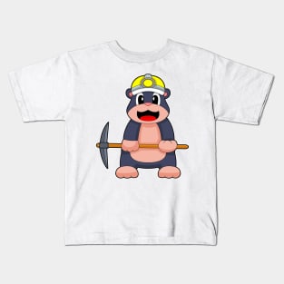 Mole Miner Pickaxe Mining Kids T-Shirt